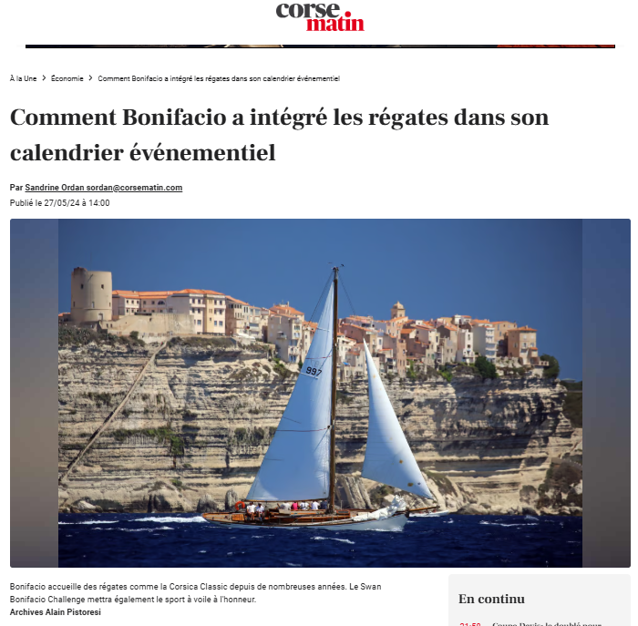 Revue de presse Corsica Classic Yachting 2024